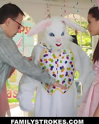 FamilyStrokes - steamy teenager pulverized By Easter Bunny Step Uncle