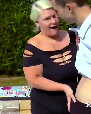 Granny Sucked Off Her Cocked Lover