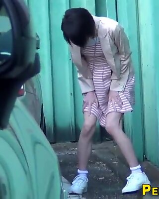 Classy japanese babes pee and get spied on